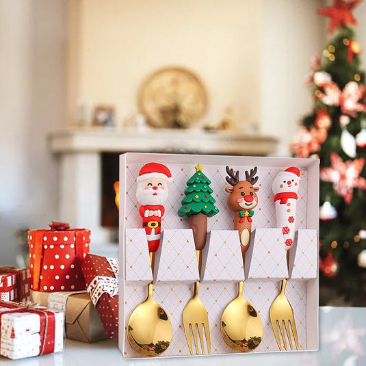 ✨ Christmas Cutlery Set – 4pcs ✨