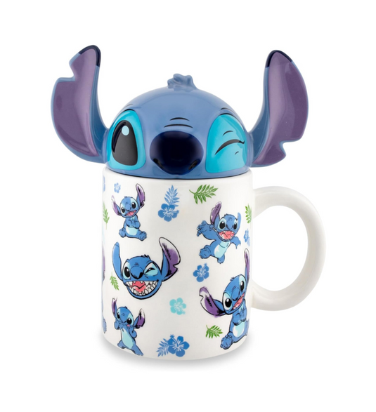 MUG CON TAPA STITCH