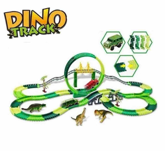 🦖🏎🏁 PISTA DE DINOS 256 pcs