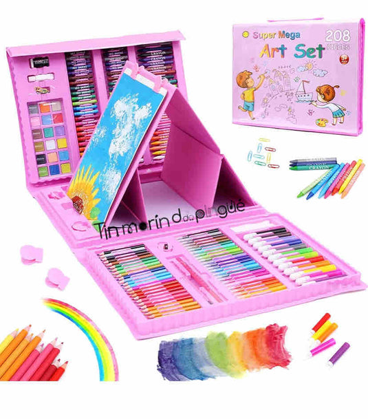 🖍🌈 SET ARTÍSTICO 208 PIEZAS